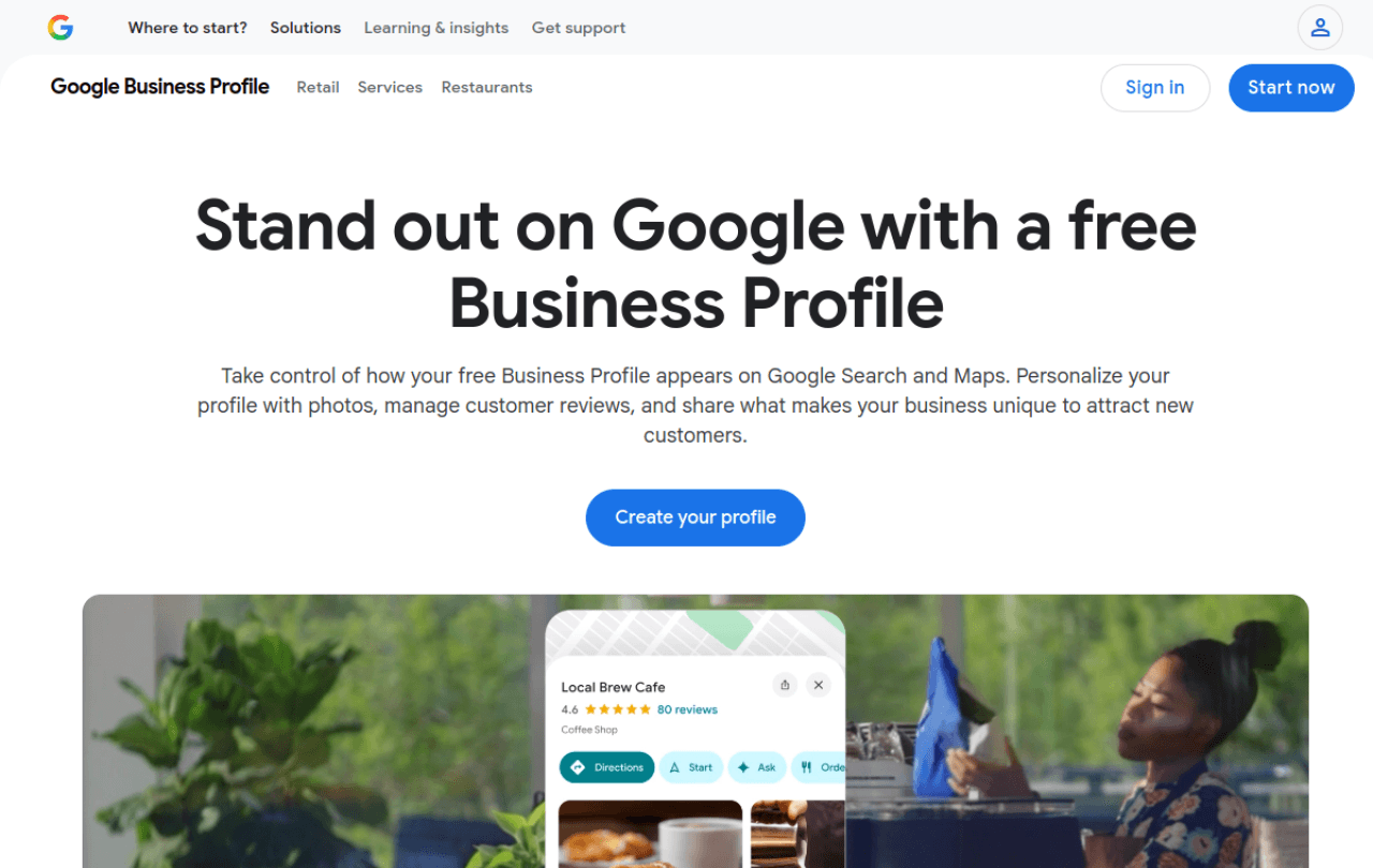 Google Business Profile dashboard showing the reviews tab where brand-level Google reviews are managed, separate from product-page review schema