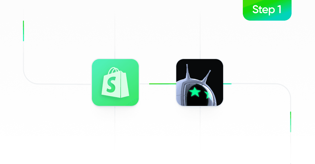 Shopify store connecting to the Reviewz app in one click